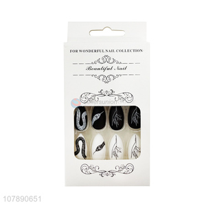 Personalized Design Nail Art Pre-Glued Fake Nail Tips