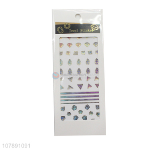 Factory wholesale multi-color stitching nail stickers for ladies