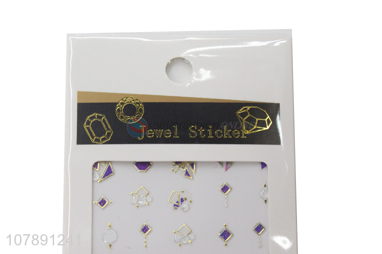 New Arrival Purple DIY Paper Decoration Nail Sticker For Ladies