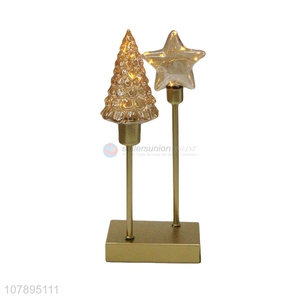 Wholesale metal art led Christmas table lamps custom holiday lighting