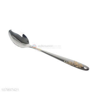 Low price silver stainless steel universal eating pointed spoon