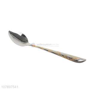 China wholesale silver stainless steel chinese pointed spoon