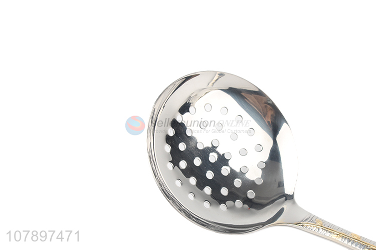 Factory wholesale silver stainless steel carved food-grade colander