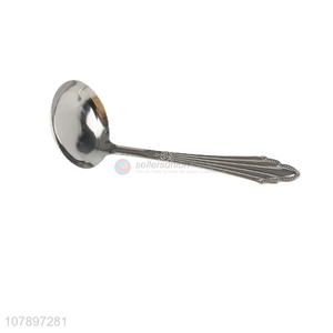 New arrival silver stainless steel universal long handle soup spoon