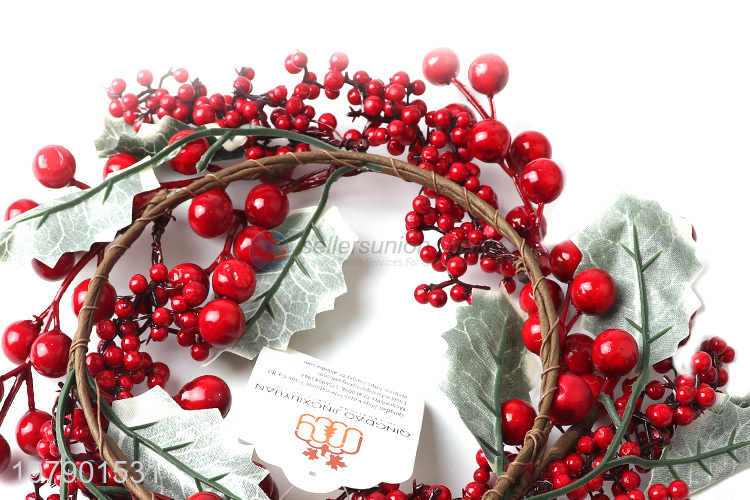 Factory price decorative christmas style berry wreath for sale