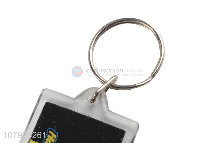 Custom Acrylic Tag Keychain Fashion Key Ring For Sale