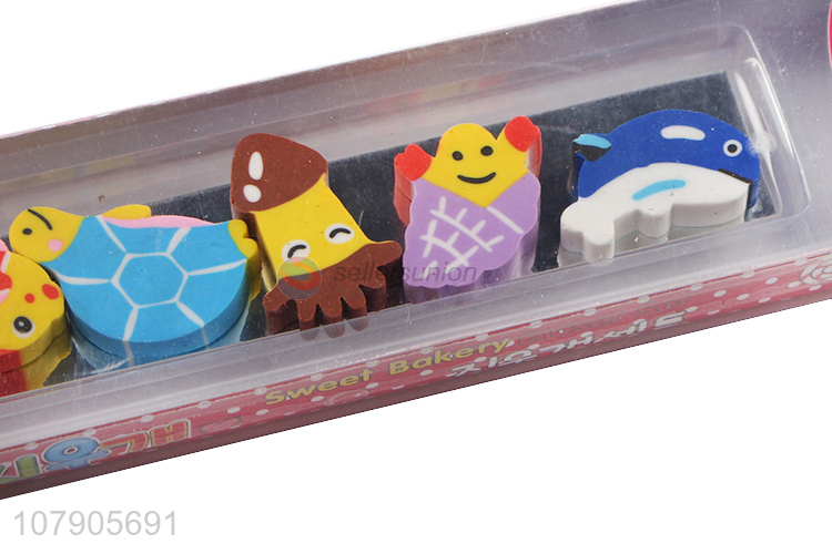 Lovely Marine Animal Shape Eraser Funny Stationery For Children