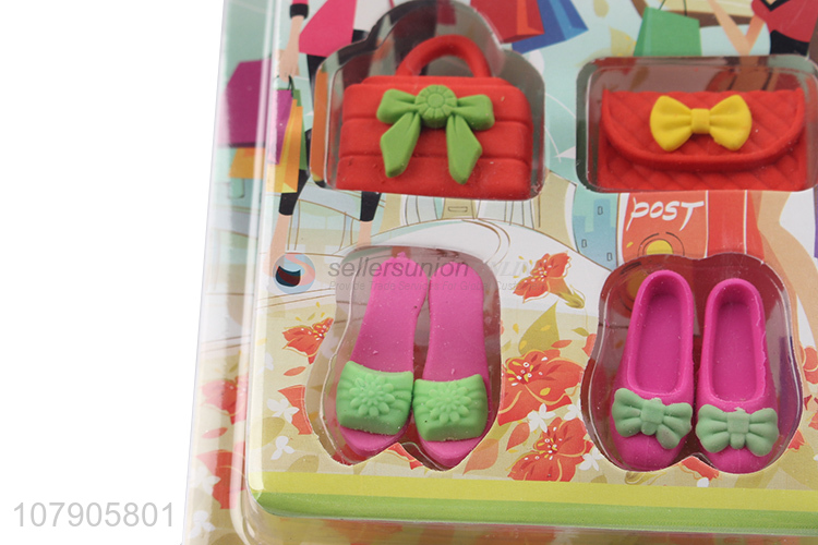 Top Quality Mini Shoes And Bag Shape Eraser Students Erasers