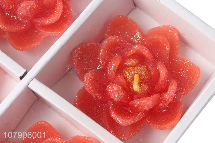 Yiwu wholesale red creative universal flower candle set