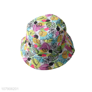 Hot selling fashion summer women printed fisherman hat bucket cap