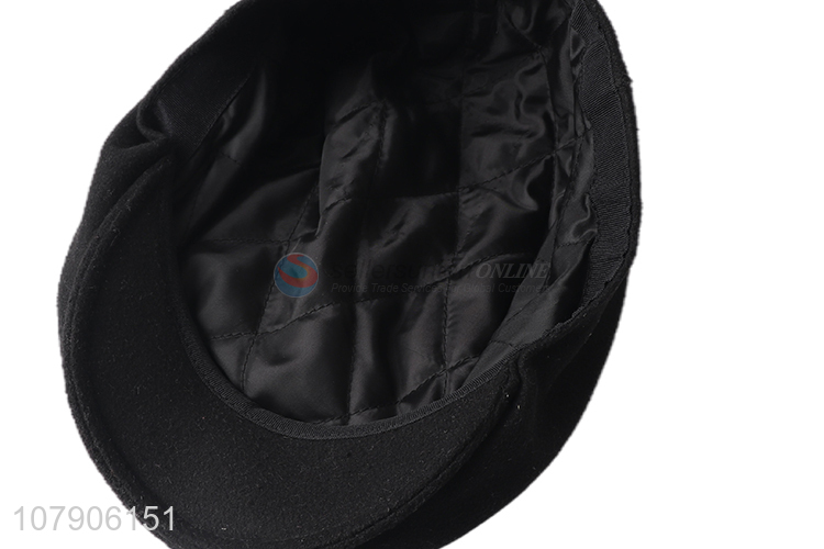 Online wholesale fashion ladies girls winter embroidered beret hat cap