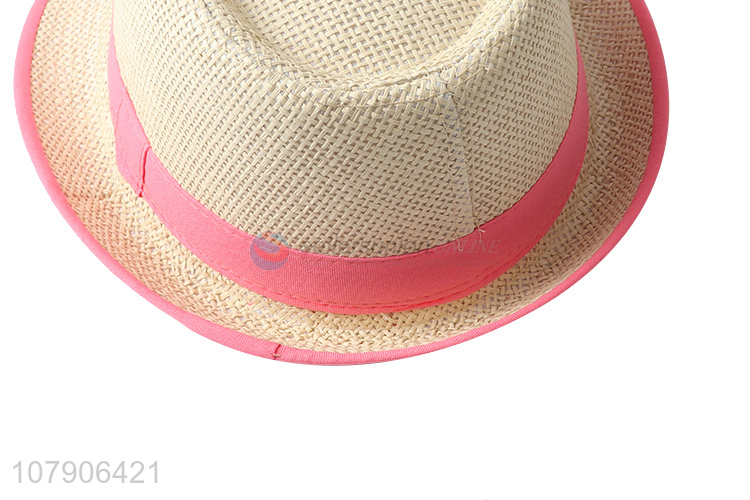 Wholesale women girls paper straw hat summer outdoor beach sun hat