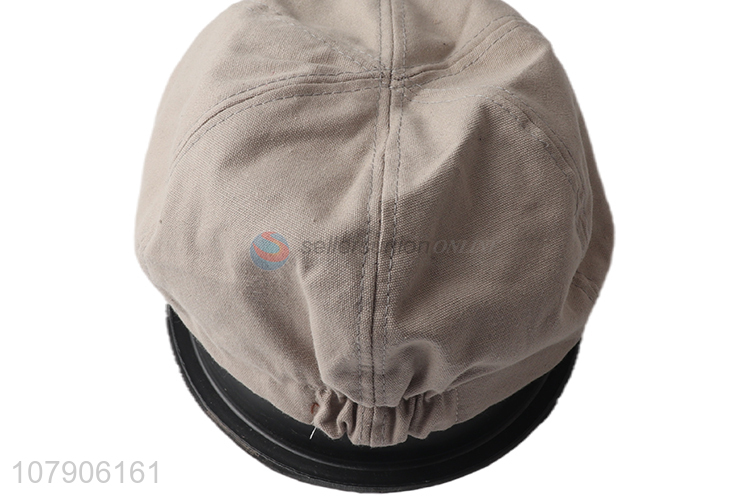 Good quality solid color peaked cap beret hat for men and women