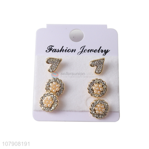 Good quality delicate design metal earrings women jewelry
