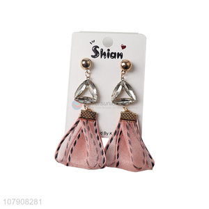 Popular product fashion women jewelry ribbon pendant earrings wholesale