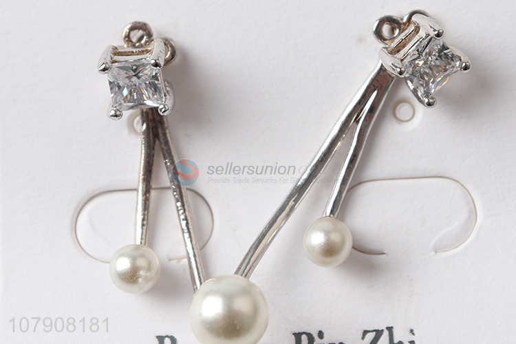 Wholesale cheap price unique pearl earrings for lady jewelry