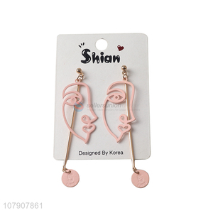 Good price hollowed out face contour new earrings with high quality