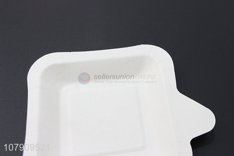 High quality white disposable lunch box takeaway plate