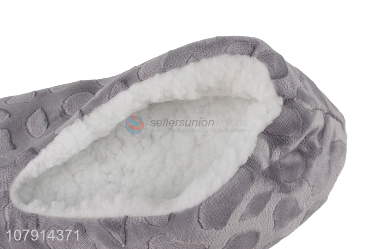 Wholesale ladies home slippers soft cosy winter anti-slip floor plush shoes