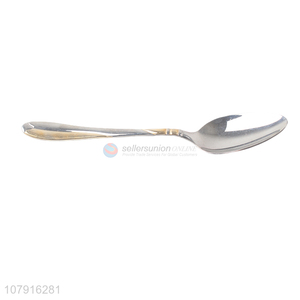 Good sale silver non-slip handle dinnerware spoon with cheap price