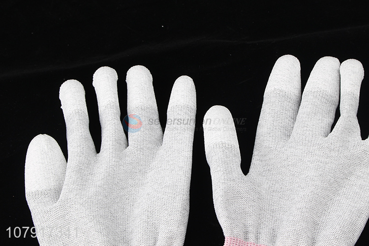 New Design Carbon Fiber Fingertip Coated Glove Protective Work Gloves