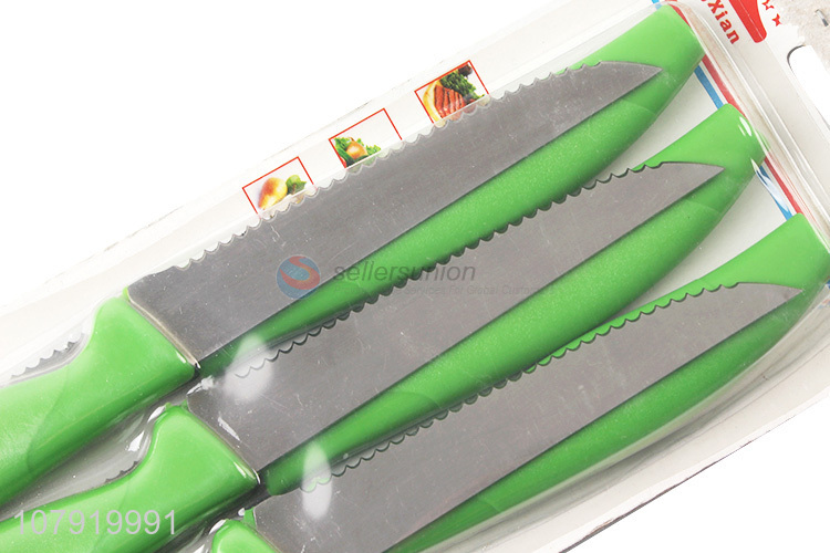 Promotional 6 Pieces Serrated Fruit Knife With Plastic Handle Set