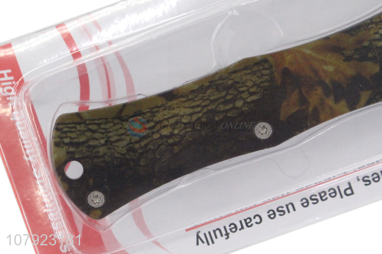 High quality stainless steel camping portable folding fruit knife