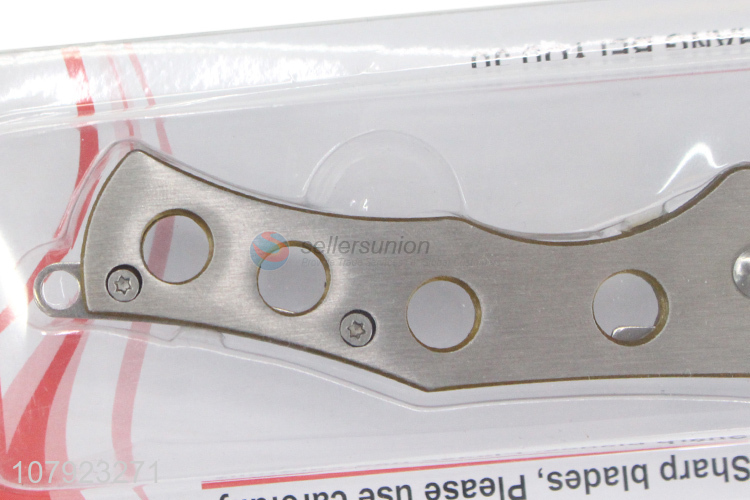 Good wholesale price silver multifunction portable folding fruit knife