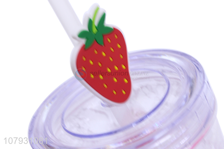 China imports ice gel cooling cup summer fresh plastic water cup with straw
