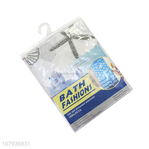 Wholesale Bathroom <em>Bath</em> <em>Curtain</em> Starfish Shell Pattern Opaque Shower <em>Curtain</em>