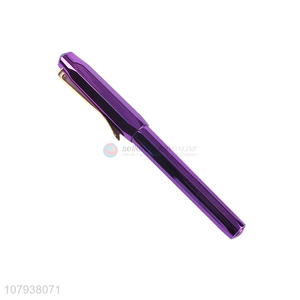 China wholesale purple plastic bright face writing pen for students