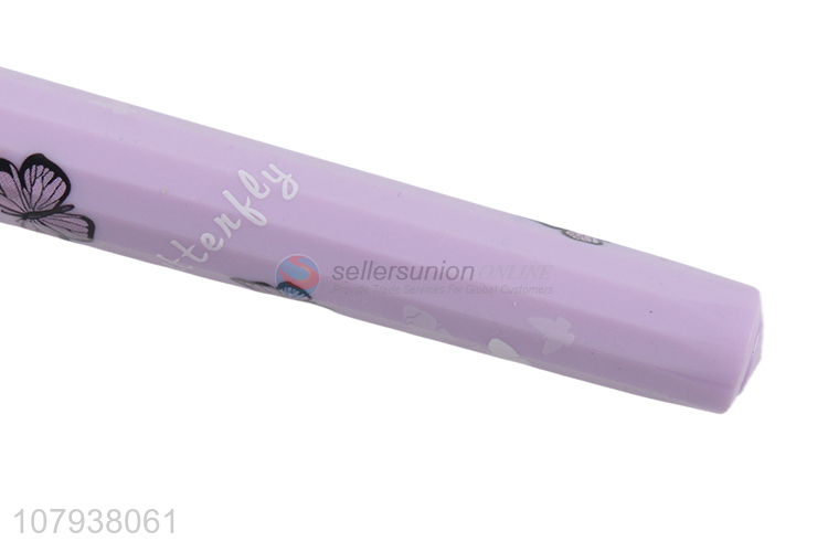 China exports purple plastic frosted writing pen for students