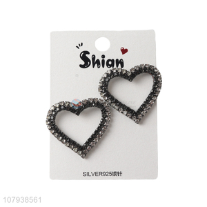 Best selling decorative lady heart shape earrings with top quality