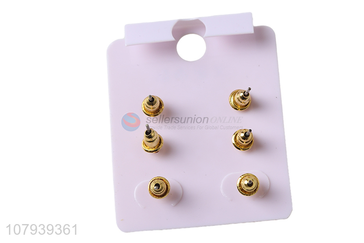 New arrival cute design small stud earrings set for lady jewelry