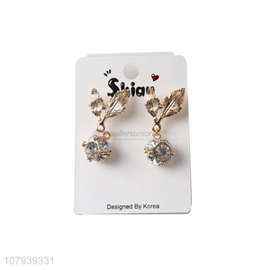 Delicate design metal stud earrings women jewelry with cheap price
