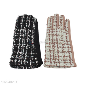 Online wholesale women winter gloves French style elegant driving gloves