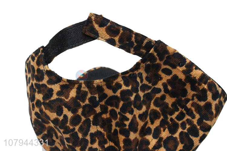 Low price leopard grain pattern fashion peaked hat cup for sale