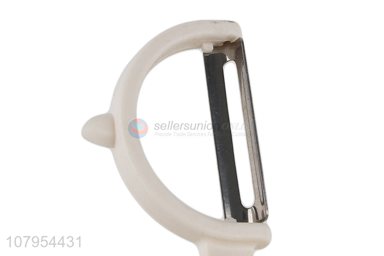 Custom stainless steel fruit and vegetable peeler with plastic handle