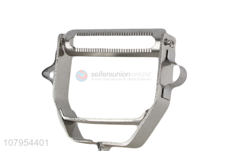 Custom logo stainless steel serrated fruit and vegetable peeler