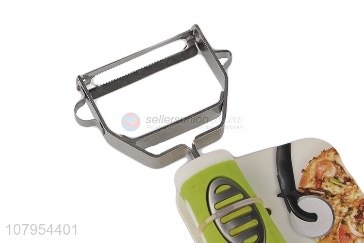 Custom logo stainless steel serrated fruit and vegetable peeler