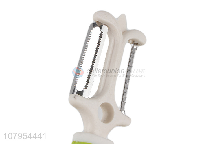 Online wholesale double-sided stainless steel serrated peeler for kitchen