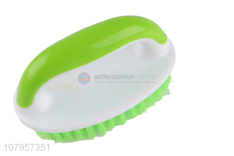 Hot sale green plastic laundry brush household clothes cleaning brush