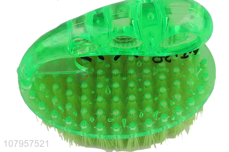 Factory price green plastic clothes cleaning brush laundry brush