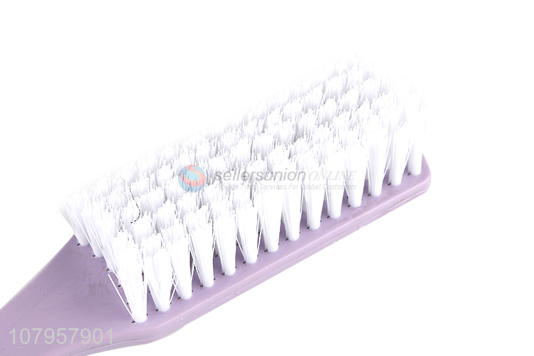 Low price wholesale purple long handle shoe brush daily cleaning brush