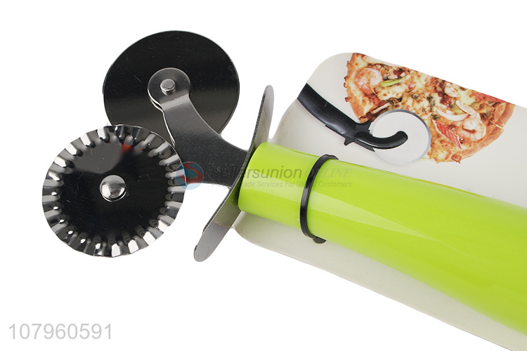 Good Price Stainless Steel Double Wheel Pizza Cutter Pizza Wheel Slicer