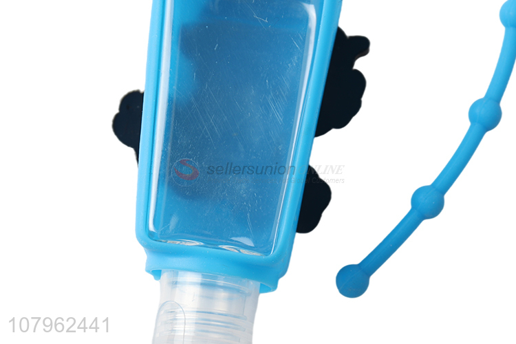 China products plastic alcohol disinfection gel bottle with silicone holder