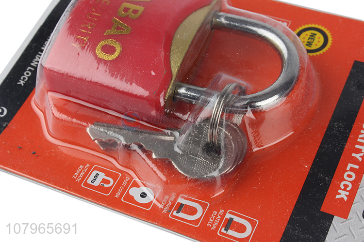 Yiwu factory wholesale red cased padlock household universal padlock