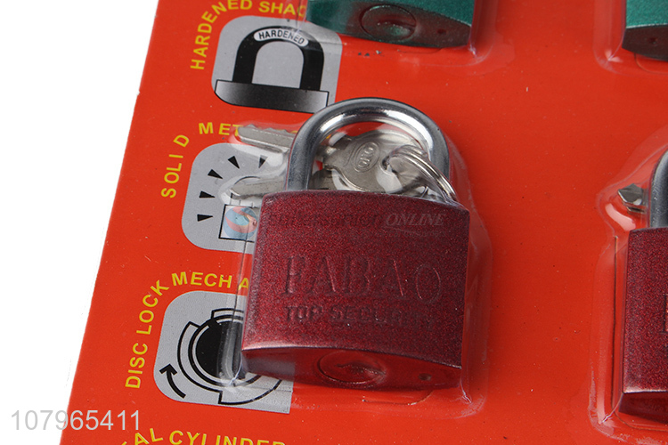 Good price color combination padlock universal iron lock wholesale