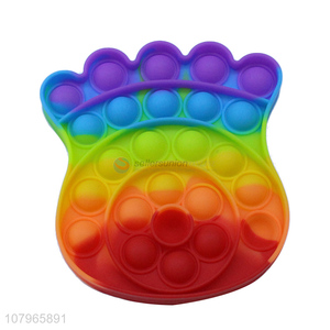 Best selling rainbow color funny push bubble fidget toys wholesale