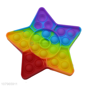 Top selling star shape colourful soft push bubble fidget toys